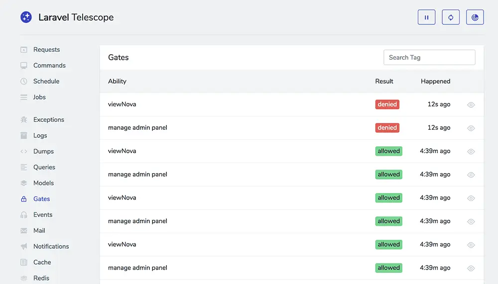 پلاگین Laravel Telescope